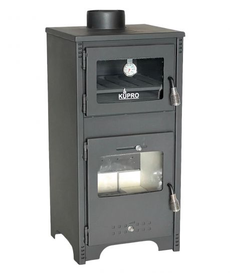 Preview: Kaminofen mit Backfach und Herdplatte Ever 2 Holzofen 7,85 kW Kamin Ofen Holz Werkstattofen Hüttenofen Heizofen