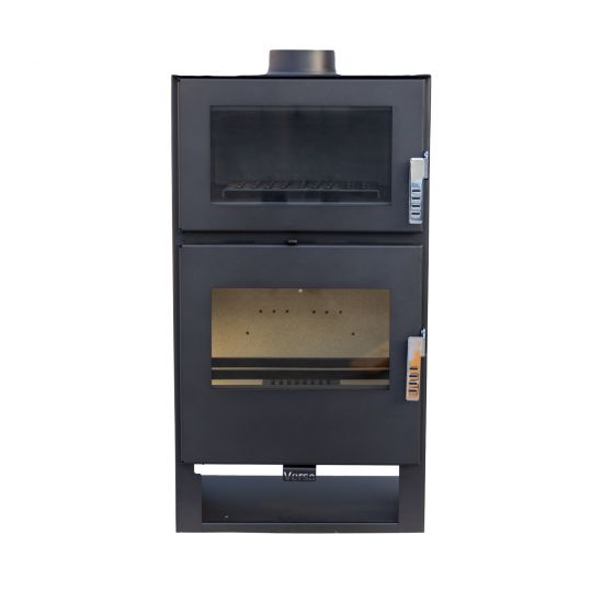 Kaminofen mit Backfach Verso F Holzofen 9 kW Kamin Ofen Holz Mehrfachbelegung Heizofen Holzofen