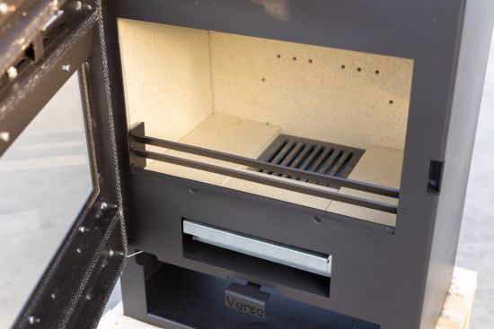 Kaminofen mit Backfach Verso F Holzofen 9 kW Kamin Ofen Holz Mehrfachbelegung Heizofen Holzofen