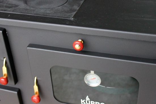 Gartenofen Küche Outdoor Ofen Holz Außenkamin Kaminofen mit Backfach und Herdplatte 93933 Kamin Garten 7,5 kW