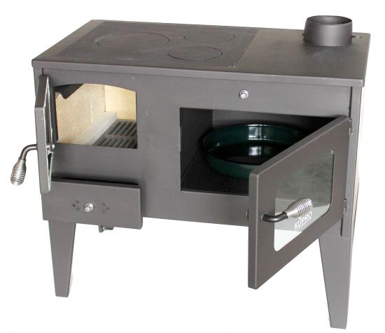 Gartenofen Küche Outdoor Ofen Holz Außenkamin Kaminofen mit Backfach und Herdplatte 93894 7,5 kW Kamin