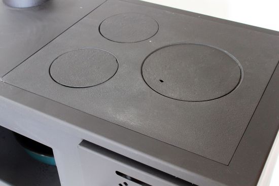 Gartenofen Küche Outdoor Ofen Holz Außenkamin Kaminofen mit Backfach und Herdplatte 93933 Kamin Garten 7,5 kW