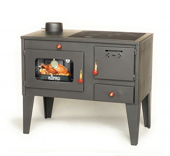 Gartenofen Küche Outdoor Ofen Holz Außenkamin Kaminofen mit Backfach und Herdplatte 93933 Kamin Garten 7,5 kW