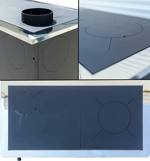 EEK A fireplace stove with baking compartment and stovetop ABC Concept 2 Air Left multi-use wood-burning stove 11.6 kW fireplace stove wood workshop stove Swedish stove cabin stove heating stove wood stove