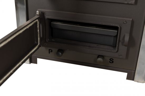 EEK A Kaminofen mit Backfach und Herdplatte ABC Concept 2 Air Mini Mehrfachbelegung Holzofen 10 kW Kamin Ofen Holz Werkstattofen Schwedenofen Hüttenofen Heizofen Holzofen