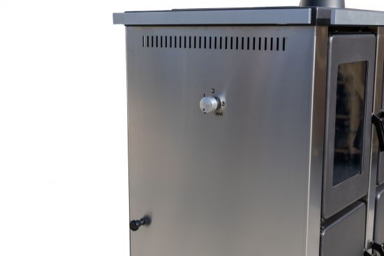 Kaminofen mit Backfach und Herdplatte Teba TKS 18 Rechts Mehrfachbelegung Holzofen 10 kW Kamin Ofen Holz Holzherd Küchenhexe Kochplatte Küchenofen