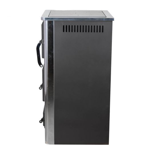 EEK A Kaminofen mit Backfach und Herdplatte mit Glaskeramik ABC Concept 2 Air Mini Mehrfachbelegung Holzofen 10 kW Kamin Ofen Holz Werkstattofen Schwedenofen Hüttenofen Heizofen Holzofen