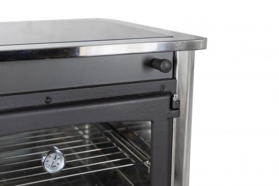 EEK A Kaminofen mit Backfach und Herdplatte mit Glaskeramik ABC Concept 2 Air Rechts Mehrfachbelegung Holzofen 11,6 kW Kamin Ofen Holz Werkstattofen Schwedenofen Hüttenofen Heizofen Holzofen