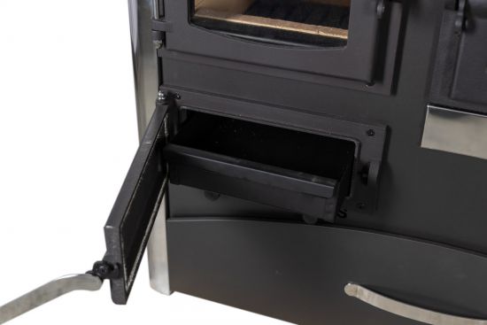 EEK A Kaminofen mit Backfach und Herdplatte mit Glaskeramik ABC Concept 2 Air Rechts Mehrfachbelegung Holzofen 11,6 kW Kamin Ofen Holz Werkstattofen Schwedenofen Hüttenofen Heizofen Holzofen