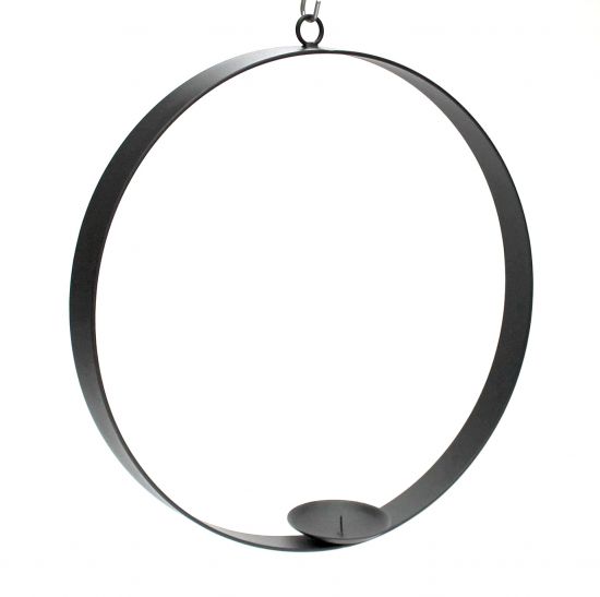 Preview: Kerzenhalter aus Metall Rund Durchmesser 50 cm Kerzenständer Hängeleuchter