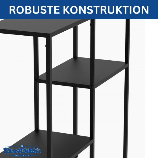 Preview: DanDiBo Konsolentisch Schmal Metall Modern 80x80x26 cm Sideboard Beistelltisch 96634 Ablagetisch Flurtisch Sofatisch