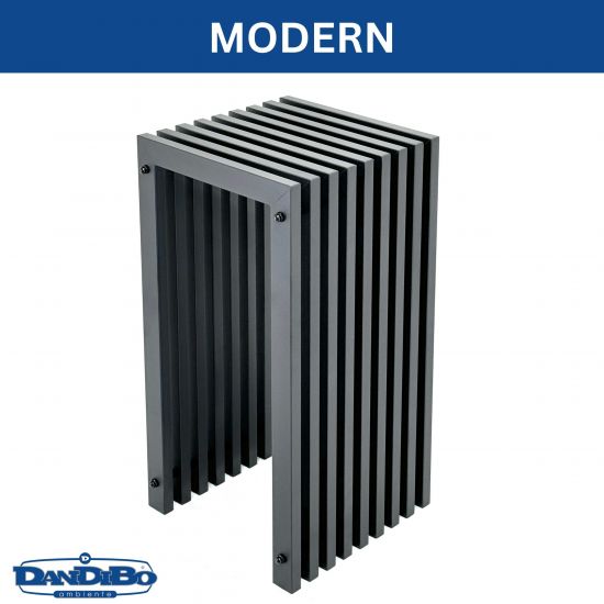 DanDiBo Slatted stool Stool Metal Black Square BASE Solid 65 cm Modern Side table Slats