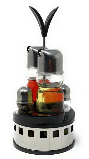 Vinegar and oil dispenser glass salt pepper set stainless steel 209 silver glass oil dispenser