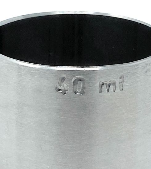 Preview: Messbecher Cocktail 40 ml Edelstahl Barmaß Jigger 4 cl Dosierer Alkohol Bar