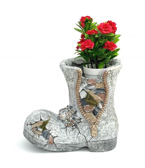 DanDiBo magnesia plant pot boot flower pot 32 cm weatherproof frostproof 715432 planter planter artificial stone garden garden decoration decorative figure garden decoration figure