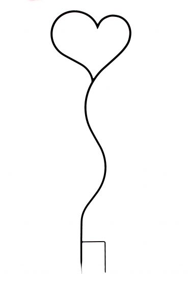 Preview: DanDiBo Rankhilfe Herz Kletterhilfe aus Metall 147 cm Bodenstecker Stecker Rankgitter