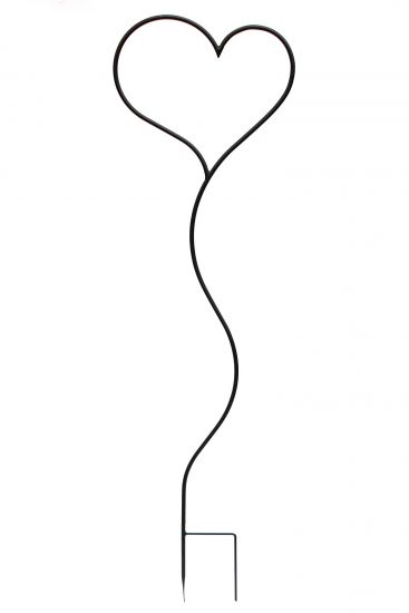 DanDiBo Rankhilfe Herz Kletterhilfe aus Metall 147 cm Bodenstecker Stecker Rankgitter