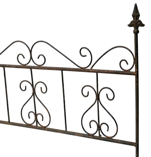 Preview: DanDiBo Rankhilfe Metall Blumengitter 60 cm Freistehend Rankgitter 96016 Steckzaun Kletterhilfe Stab Rost Imitat