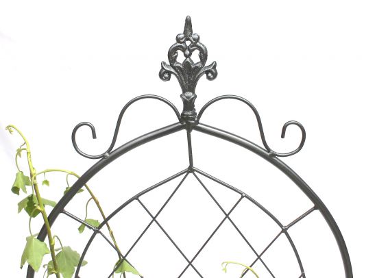 Preview: DanDiBo Rankhilfe Metall Rankgitter 120 cm Grau 96193 Kletterhilfe Bodenstecker Blumenhalter Ranksäule