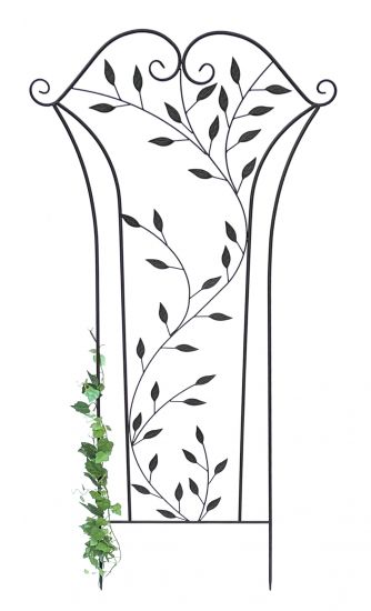 DanDiBo Rankhilfe Metall Rankgitter 135 cm Braun Rankstab Kletterhilfe Bodenstecker 100974 Blumenhalter Ranksäule