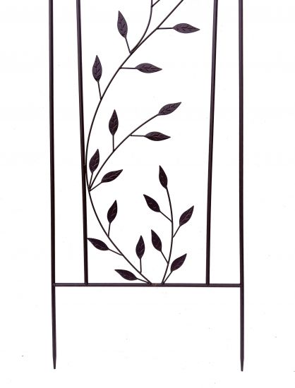 DanDiBo Rankhilfe Metall Rankgitter 135 cm Braun Rankstab Kletterhilfe Bodenstecker 100974 Blumenhalter Ranksäule