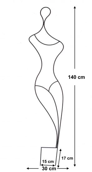 Preview: DanDiBo Design Rankhilfe Metall Rankgitter 140 cm Schwarz Frau Gracia Kletterhilfe Bodenstecker Blumenhalter Ranksäule