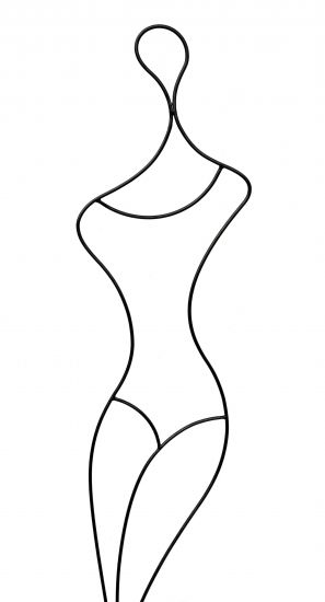 DanDiBo Design Rankhilfe Metall Rankgitter 140 cm Schwarz Frau Gracia Kletterhilfe Bodenstecker Blumenhalter Ranksäule