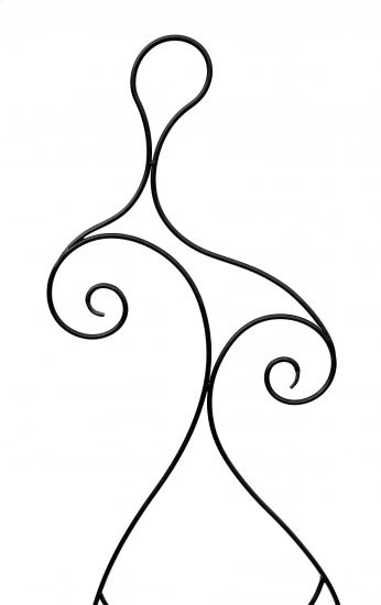 Preview: DanDiBo Design Rankhilfe Metall Rankgitter 140 cm Schwarz Frau Lora Kletterhilfe Bodenstecker Blumenhalter Ranksäule