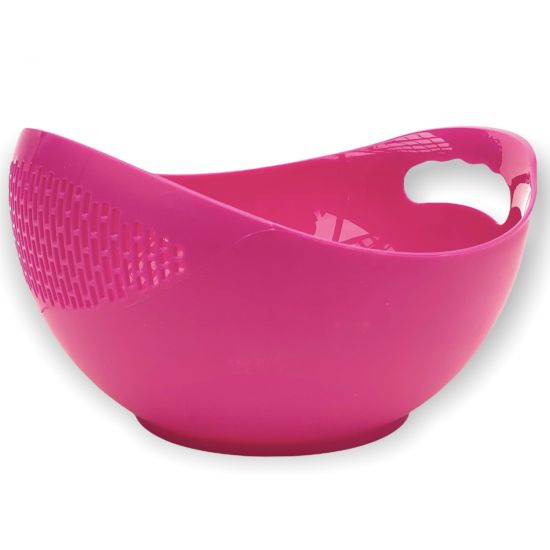 Bowl with colander Plastic 521 Pink Pasta colander Kitchen colander Washing bowl Draining colander Salad bowl Dishwasher-safe