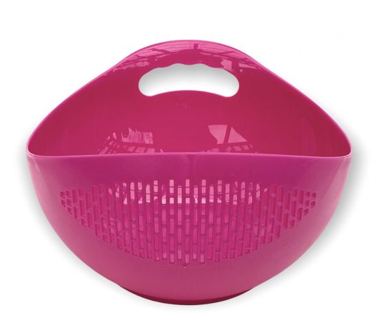 Bowl with colander Plastic 521 Pink Pasta colander Kitchen colander Washing bowl Draining colander Salad bowl Dishwasher-safe