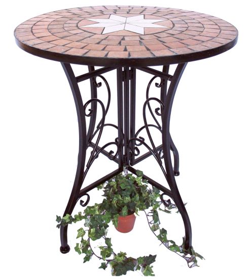 Preview: Seating group Merano 12001-2 Garden table + 2 pcs. Garden chair Mosaic table 2x chair