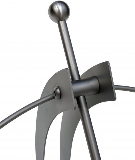 Preview: DanDiBo Sonnenuhr Edelstahl für den Garten 70 cm Rostfrei mit Säule Ausrichtbar Wetterfest Gartenuhr Modern Metall