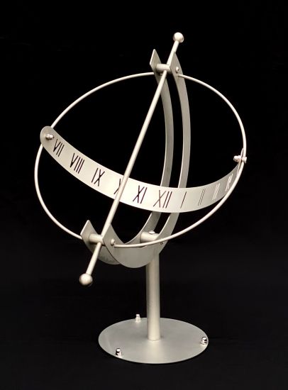 DanDiBo Sundial Stainless steel for the garden 70 cm Stainless steel 96207 with column Adjustable Weatherproof Garden clock Modern metal