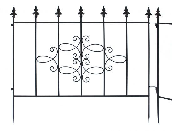 Steckzaun Perugia 20689 Rankhilfe Rankgitter aus Metall B-75cm Kletterhilfe Zaun