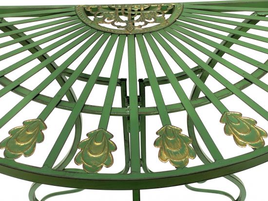 Table Half-round wall table 93995 Side table metal 80 cm Garden table Half-round table Wall console Console wall