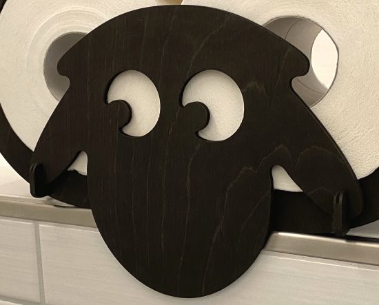 DanDiBo Toilet roll holder Sheep Wall Black Wood Toilet roll holder Toilet roll holder Replacement toilet roll holder Toilet roll holder