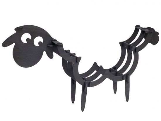 Preview: DanDiBo Toilettenpapierhalter Schwarz Holz Schaf WC Rollenhalter Klopapierhalter Stehend WC Papierhalter Toilettenrollenhalter