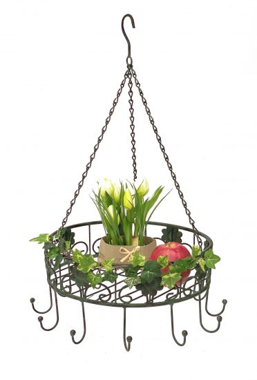 Preview: DanDiBo Topfhänger 96006 Pfannenhänger D-39 cm Deckenregal Hängeregal Hänger Wurstkrone