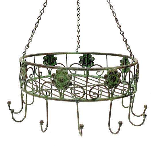 Preview: DanDiBo Topfhänger 96006 Pfannenhänger D-39 cm Deckenregal Hängeregal Hänger Wurstkrone