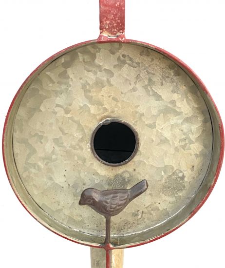 DanDiBo bird house to hang up metal decorative watering can weatherproof 501138 nesting box 40 cm feeding station for birds shabby metal can balcony