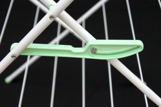 DanDiBo Clothes horse tower foldable 2 levels Stand dryer 93919 Clothes dryer Clothes tower Foldable Narrow Metal without castors Space-saving Foldable