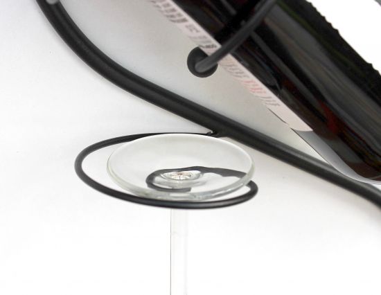 Preview: DanDiBo Wandbild Weinregal Herz Flaschenständer aus Metall 38 cm Flaschenhalter