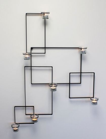 DanDiBo wall tea light holder Alegria metal wall black tea light holder candle holder wall candle holder wall sconce