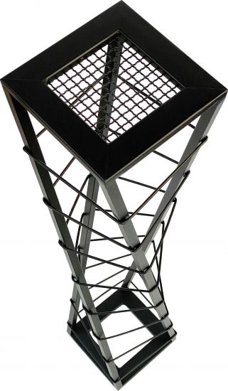 DanDiBo Design Wine Rack Metal Black Flower Column Esperanza 80 cm Bottle Rack Standing Bottle Rack Bottle Holder Flower Stand