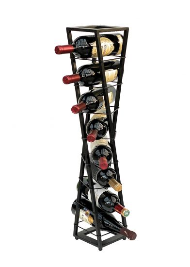 DanDiBo Design Wine Rack Metal Black Flower Column Esperanza 80 cm Bottle Rack Standing Bottle Rack Bottle Holder Flower Stand