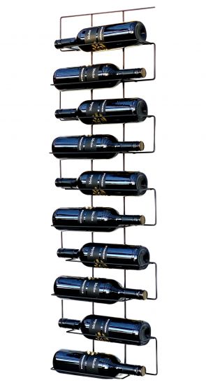 Weinregal Flaschenregal Metall Schwarz Schmal 96136 Wand Flaschenständer Flaschenhalter
