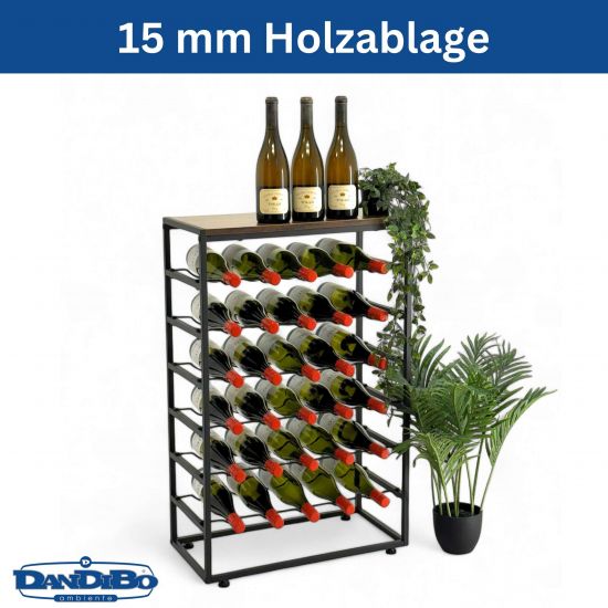 DanDiBo Weinregal Metall Schwarz Stehend 30 Flaschen 96605 Flaschenregal Weinflaschenhalter Weinhalter Flaschenhalter