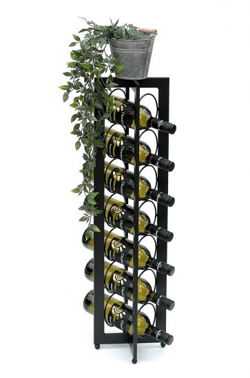 Preview: DanDiBo Design Weinregal Metall Schwarz Stehend 96323 X 80 cm Flaschenregal Flaschenständer Flaschenhalter Wein Regal