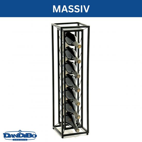 DanDiBo wine rack metal black standing diamond 80 cm 96621 bottle rack wine stand bottle holder narrow modern