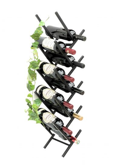 DanDiBo wine rack metal black wall expandable for 9 bottles Acord bottle rack 96277 bottle rack wine bottle holder bottle holder